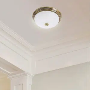 Steinhauwer Plafondlamp Belleron 2779BR brons met gegolfd glas Ø30,5 cm